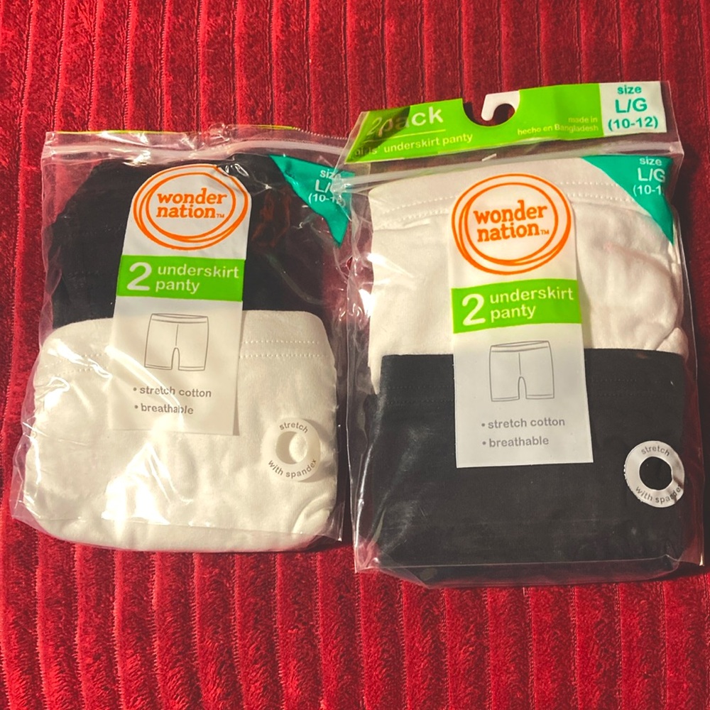2 Pack Girls Underskirt Panty